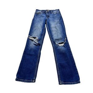 RSQ Kids Blue Five Pocket Style Distressed Slim Fit Jeans Size 14 NWOT